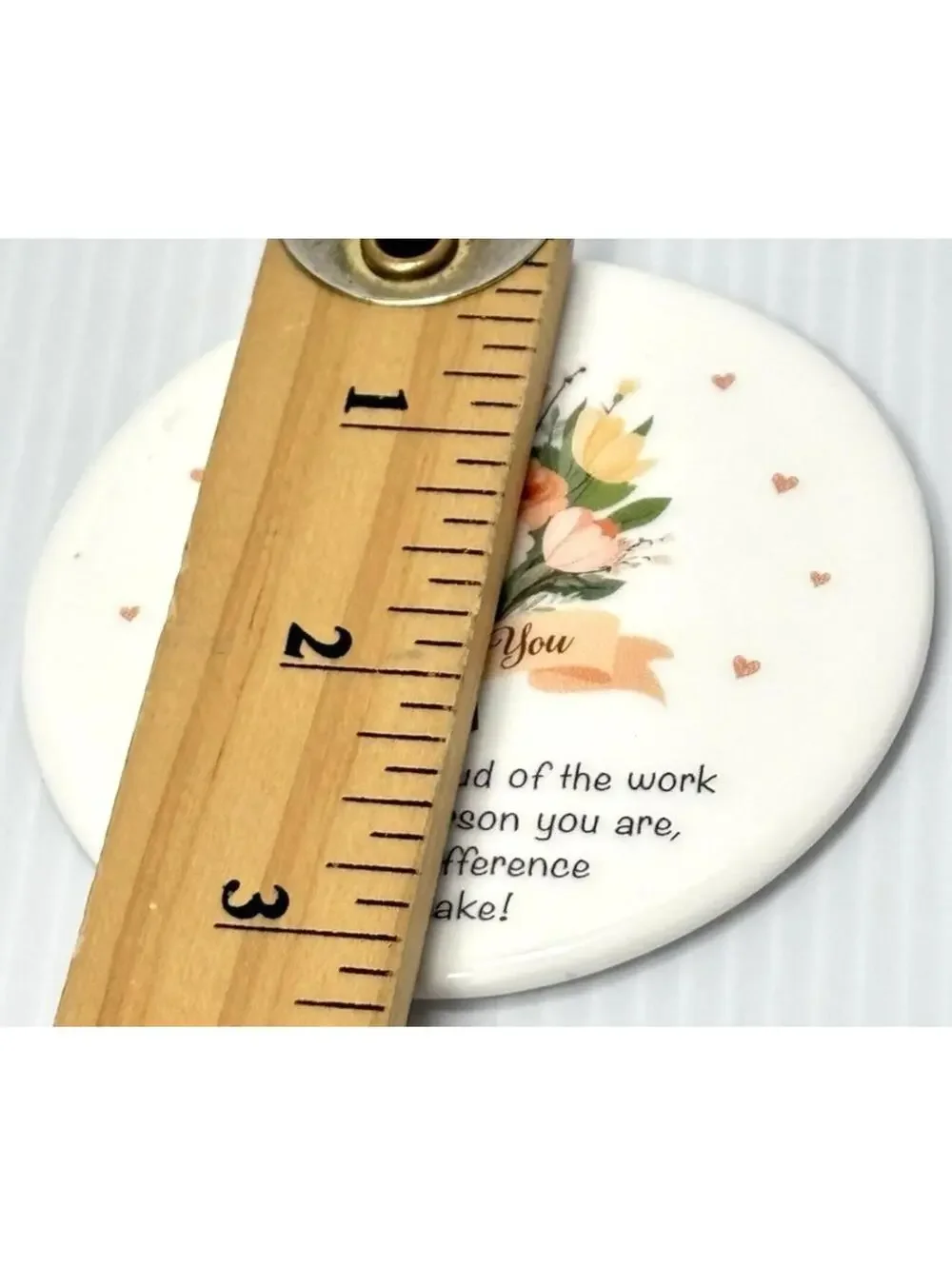Thank You Floral Flower Bouquet Ornament Cute Keepsake Gift New No Ribbon-NEW